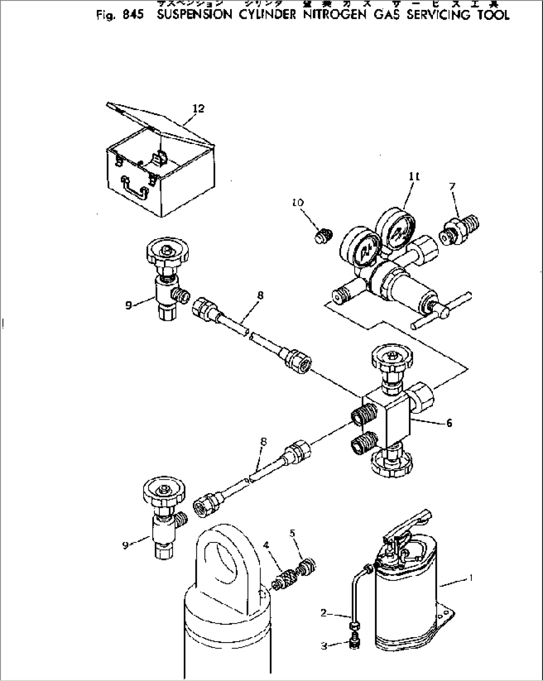 SUSPENSION CYLINDER NITROGEN GAS SERVICING TOOL