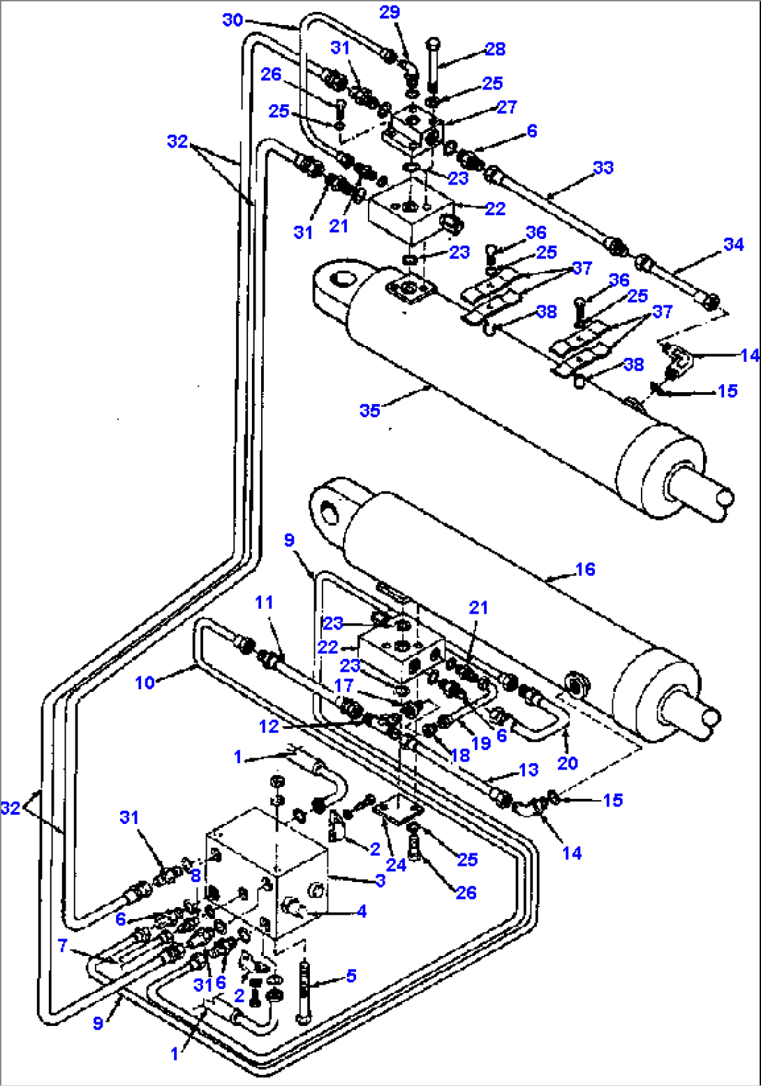 FIG. H0180-01A1 CROWD CYLINDER - THREE-SECTION POWER BOOM