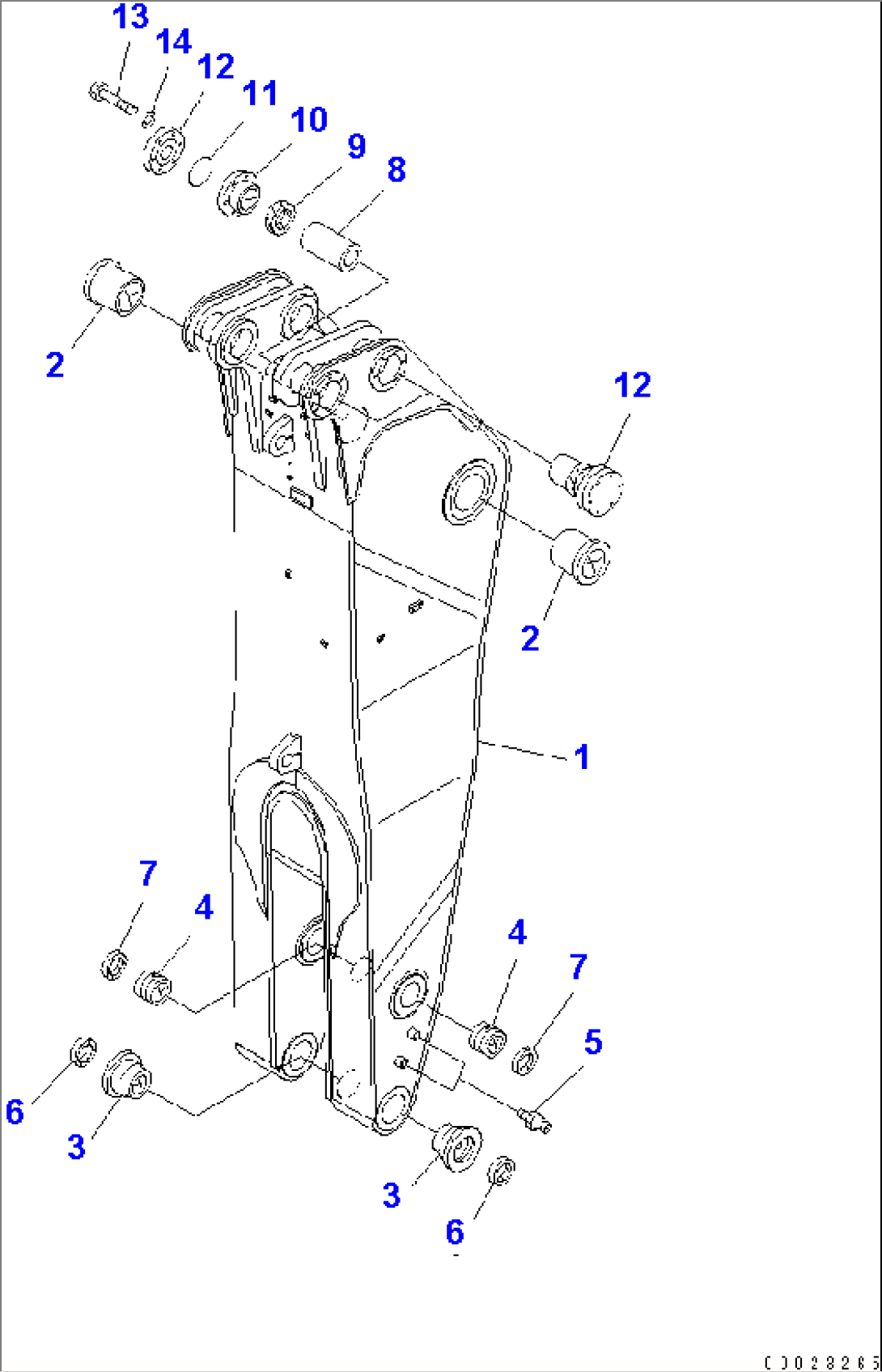 ARM (3.9M) (ARM) (BACKHOE) (WITH AUTO GREASING) (FOR LINCOLN) (FOR SUMIKIN)(#11019-)