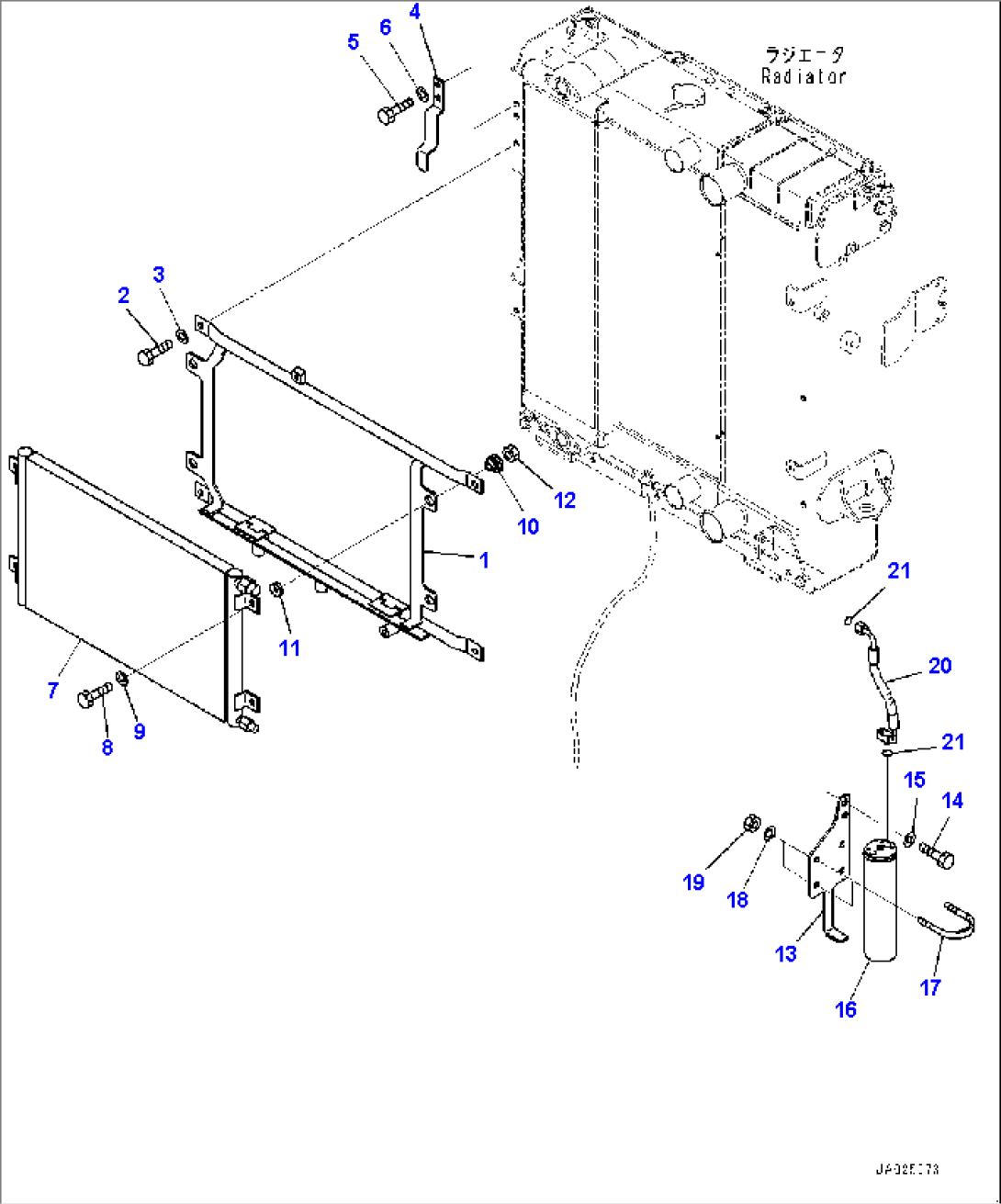 Radiator, Air Condenser (#80001-)