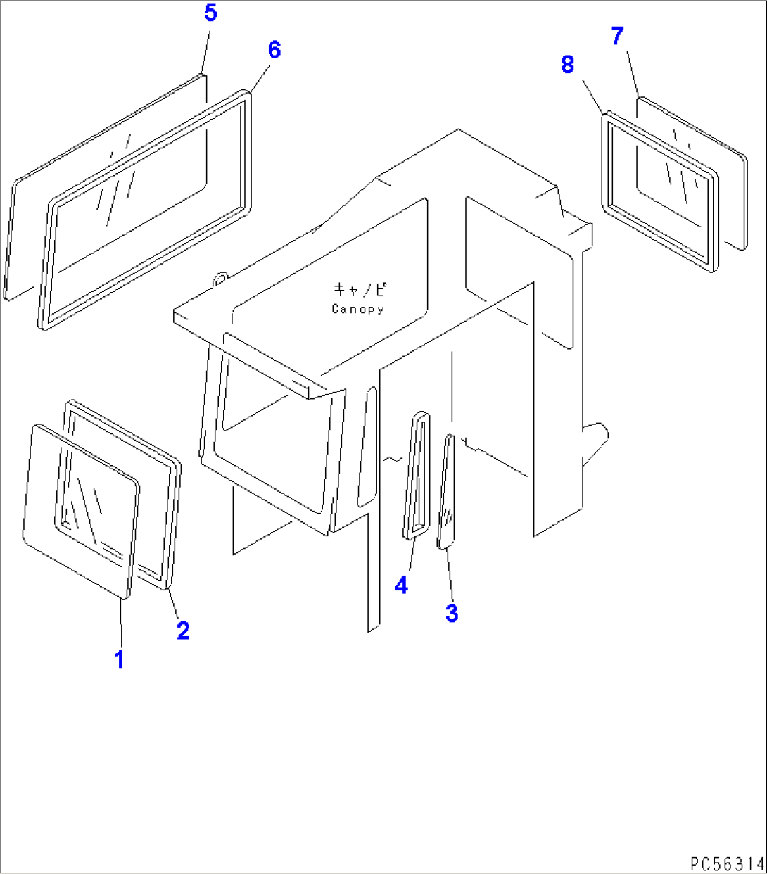 CABIN (2/4) (WINDOW GLASS)