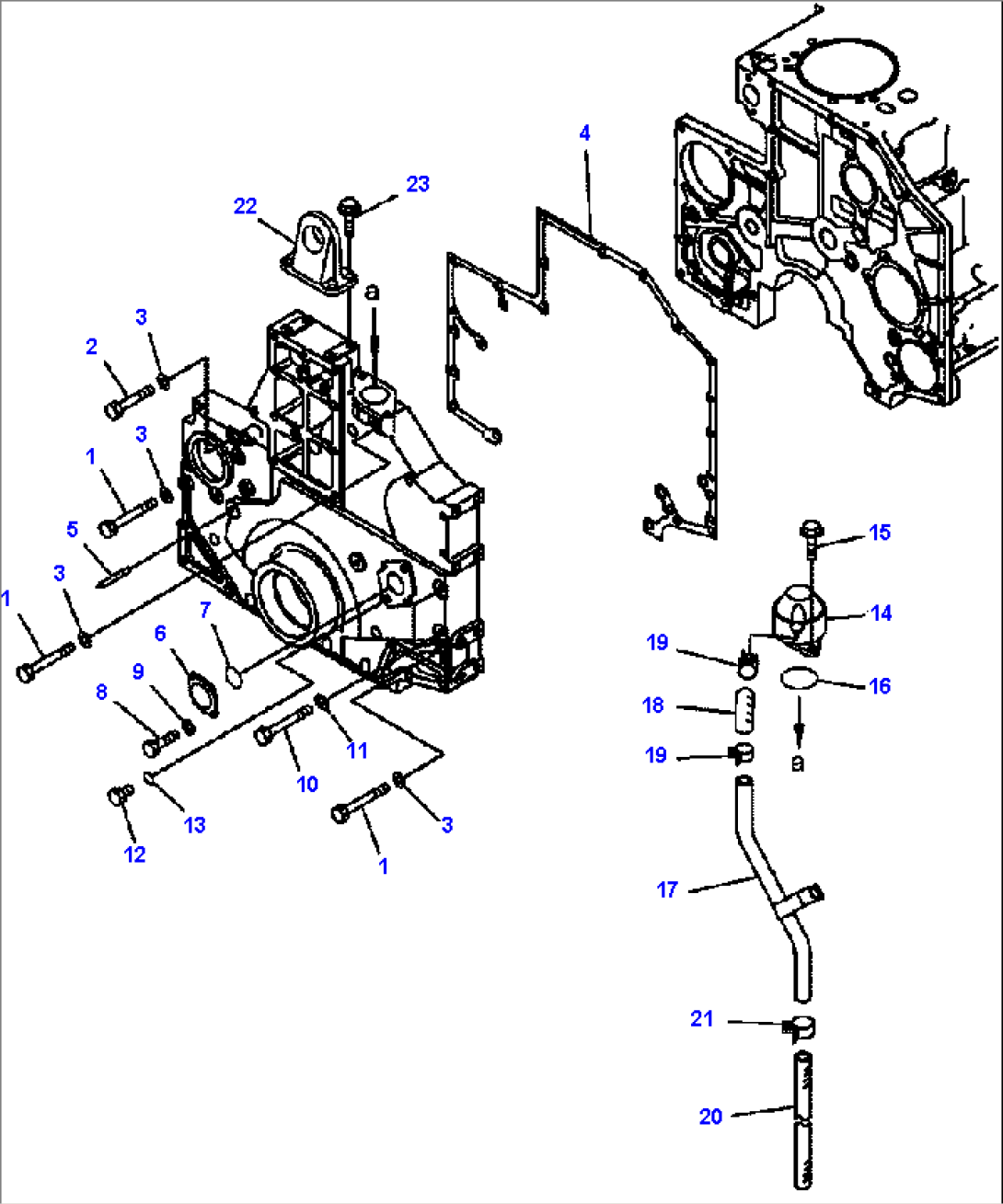 FIG. A2041-A4G1 FRONT COVER MOUNTING AND BREATHER