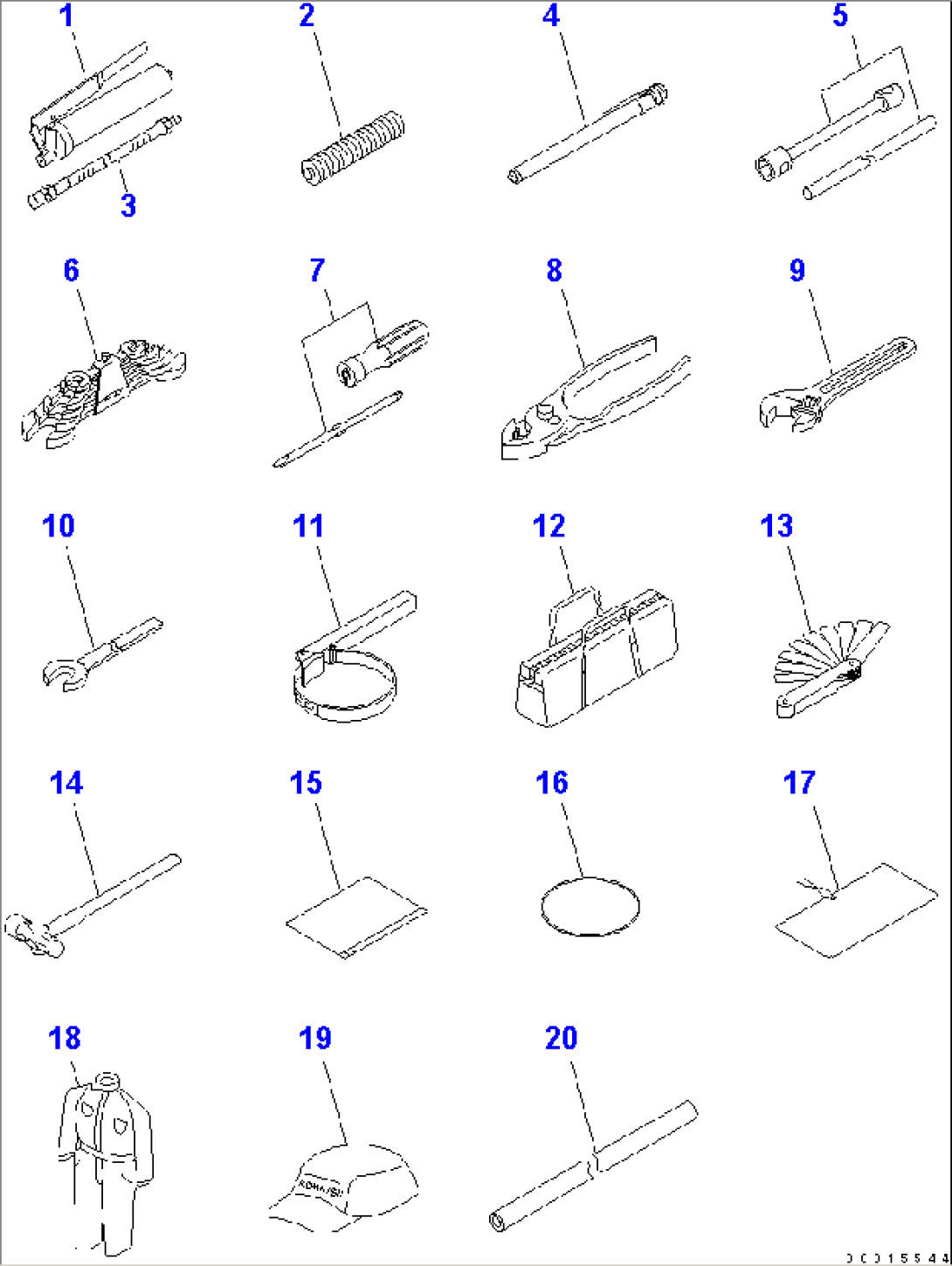 TOOL (WITH OVERALL AND CAP) (EXCEPT JAPAN)(#65001-65042)