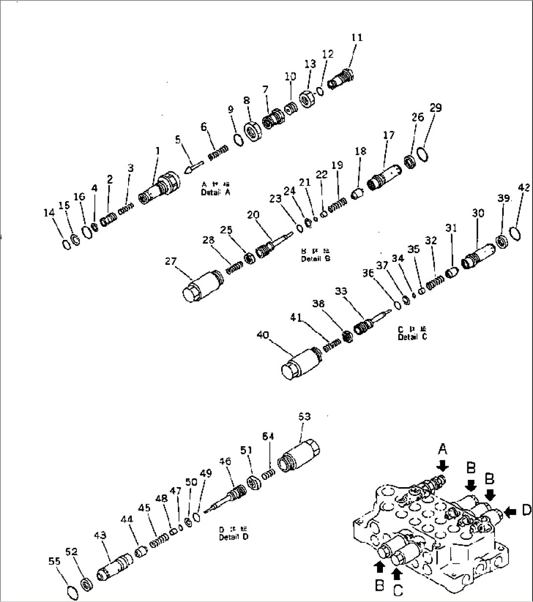 HYDRAULIC CONTROL VALVE¤ R.H. (3/3)