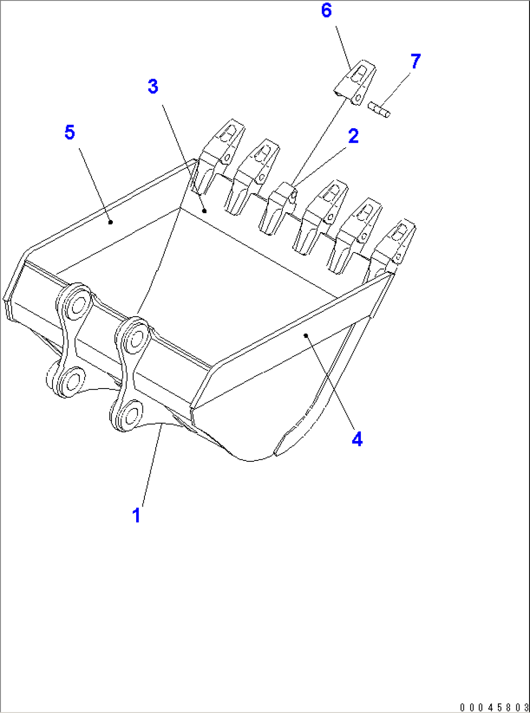 BUCKET¤ 1.17M3¤ 1450MM (HORIZONTAL PIN TYPE)