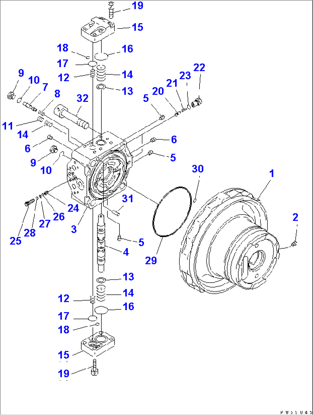 TRAVEL MOTOR (1/3)(#11089-)