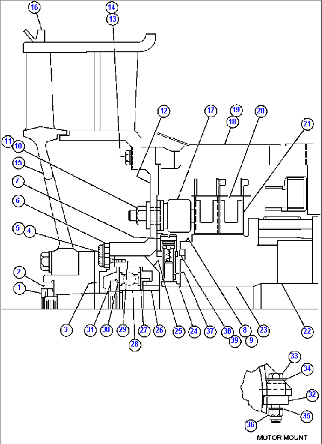 BLOWER MOTOR COMMUTATOR END (GE0017)