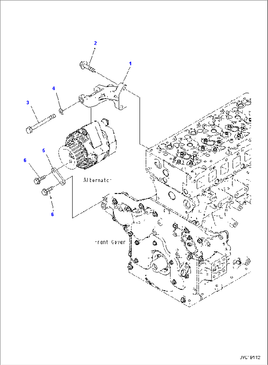 ALTERNATOR MOUNTING, 35AMP 60AMP