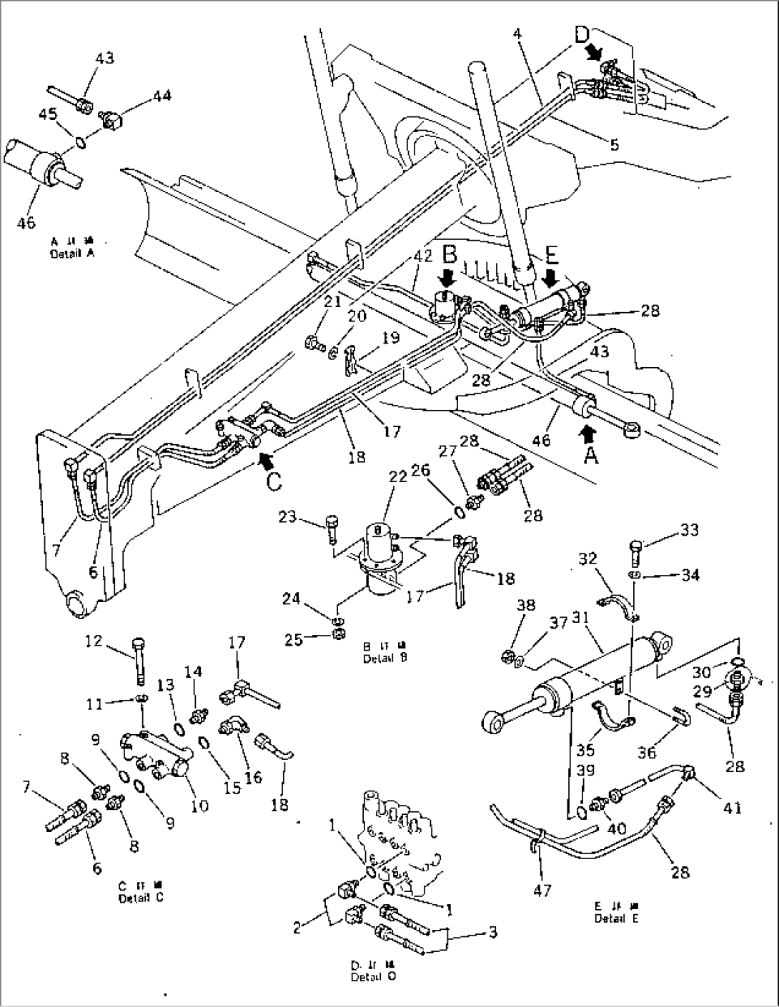 POWER TILT BLADE PIPING