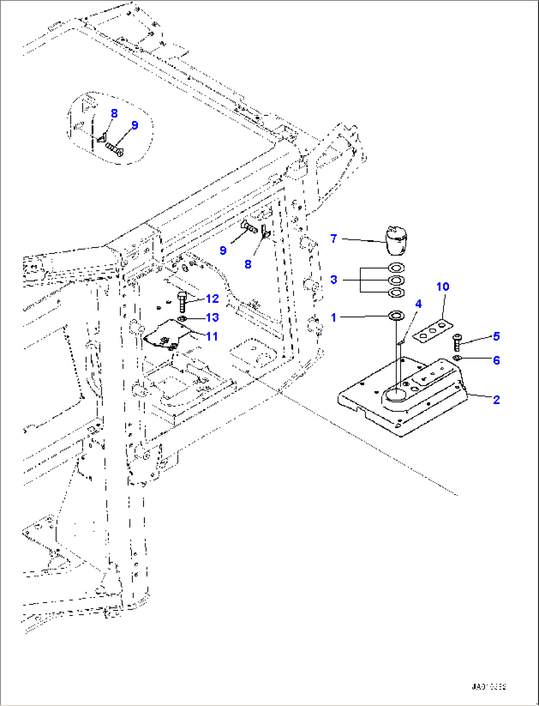 Cab, Roof Cover (#90001-)