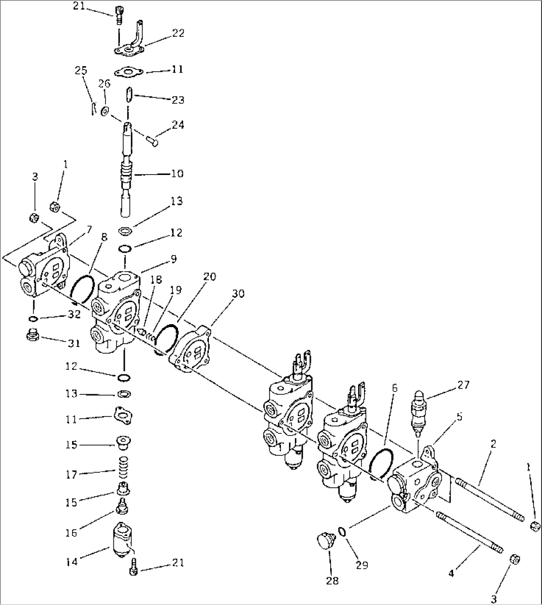 HYDRAULIC CONTROL VALVE¤ L.H. (3-SPOOL)