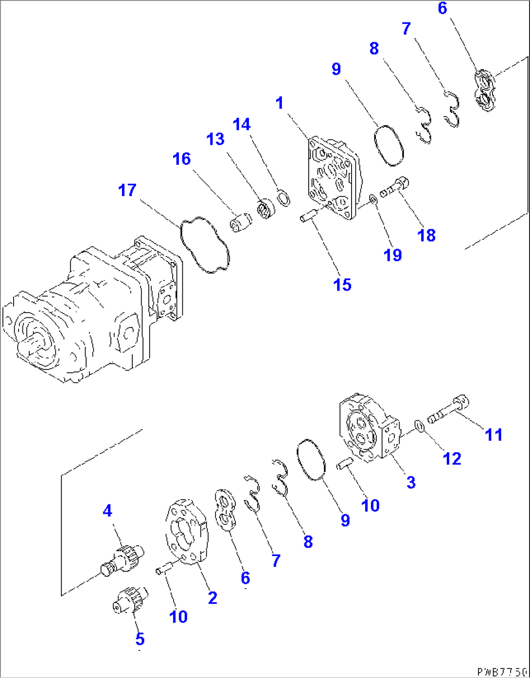 HYDRAULIC GEAR PUMP (SAR80¤12¤8) (3/3)