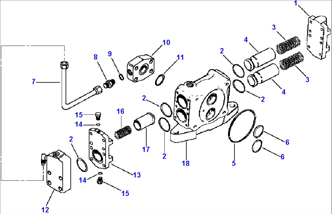 EQUIPMENT CONTROL VALVE INLET SECTION, 4-SECTION VALVE