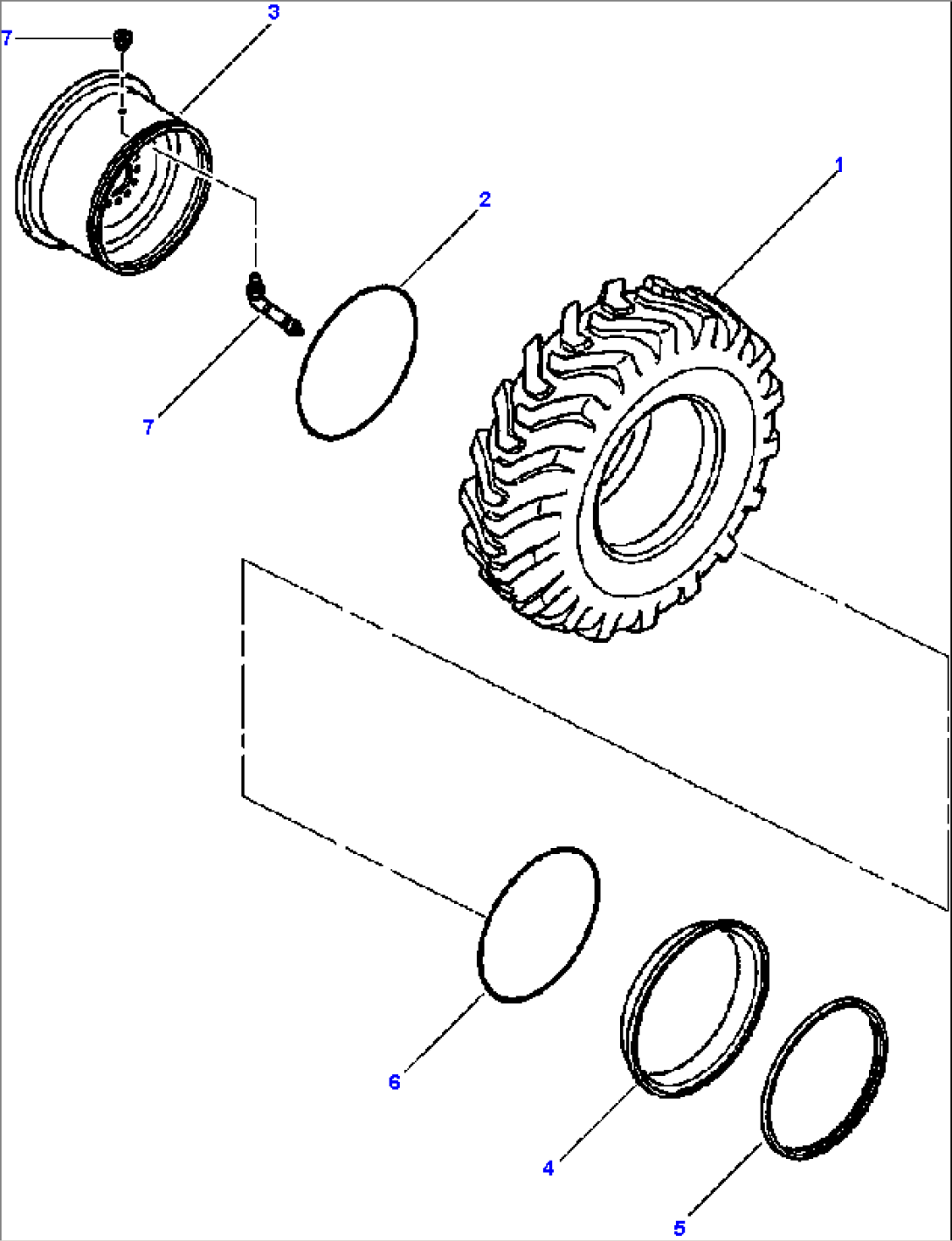 TIRES AND WHEELS 20.5 X 25