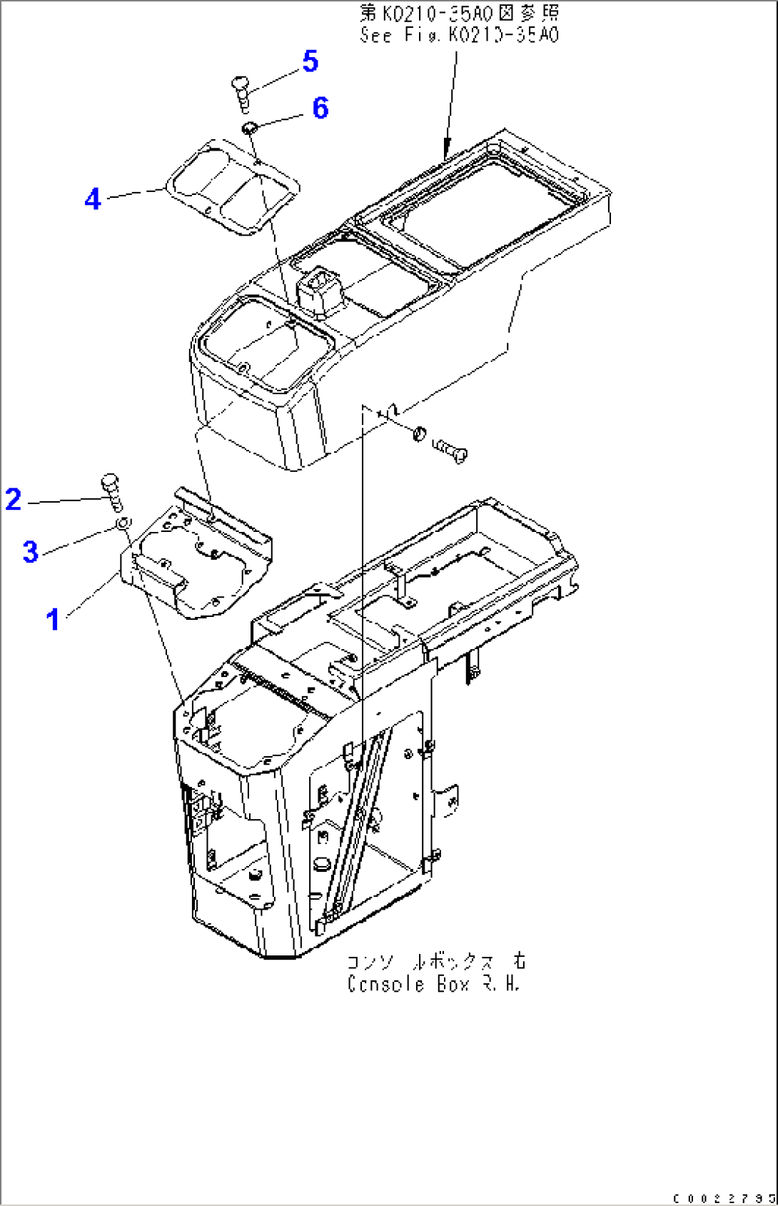 FLOOR (COVER R.H.) (FOR 3-SPOOL VALVE)