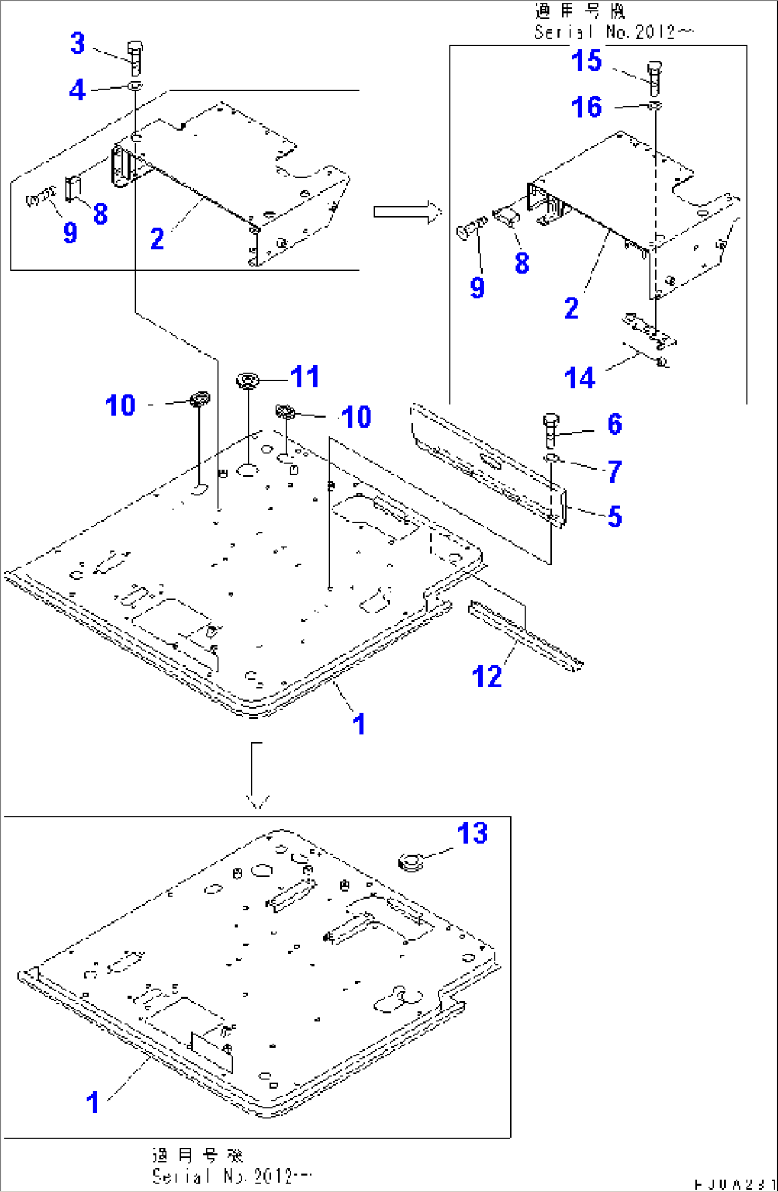 FLOOR (FLOOR FRAME)(#1801-)