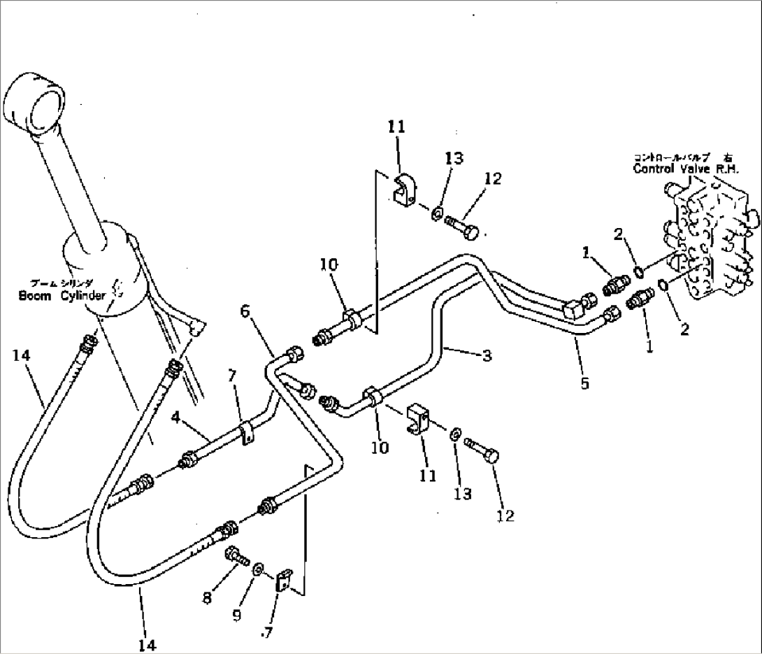 HYDRAULIC PIPING (BOOM CYLINDER LINE)