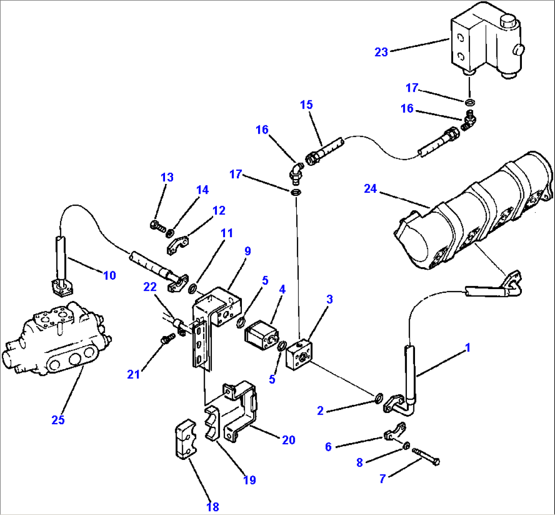 FIG NO. 4832 GROUND DRIVEN STEERING PIPING DIVIDER VALVE TO STEERING VALVE AND HYDRAULIC PUMP