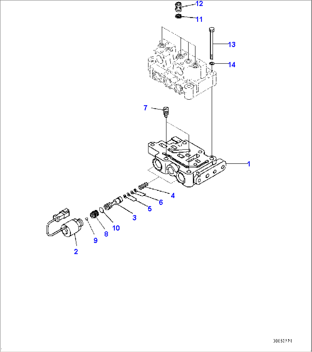 Power Train, Lower Valve (#20003-)