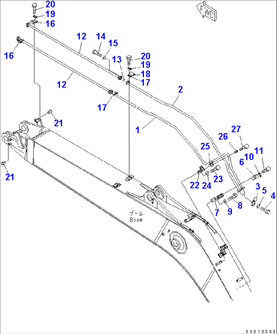 BOOM (5.85M) (BUCKET CYLINDER LINE)(#20001-)