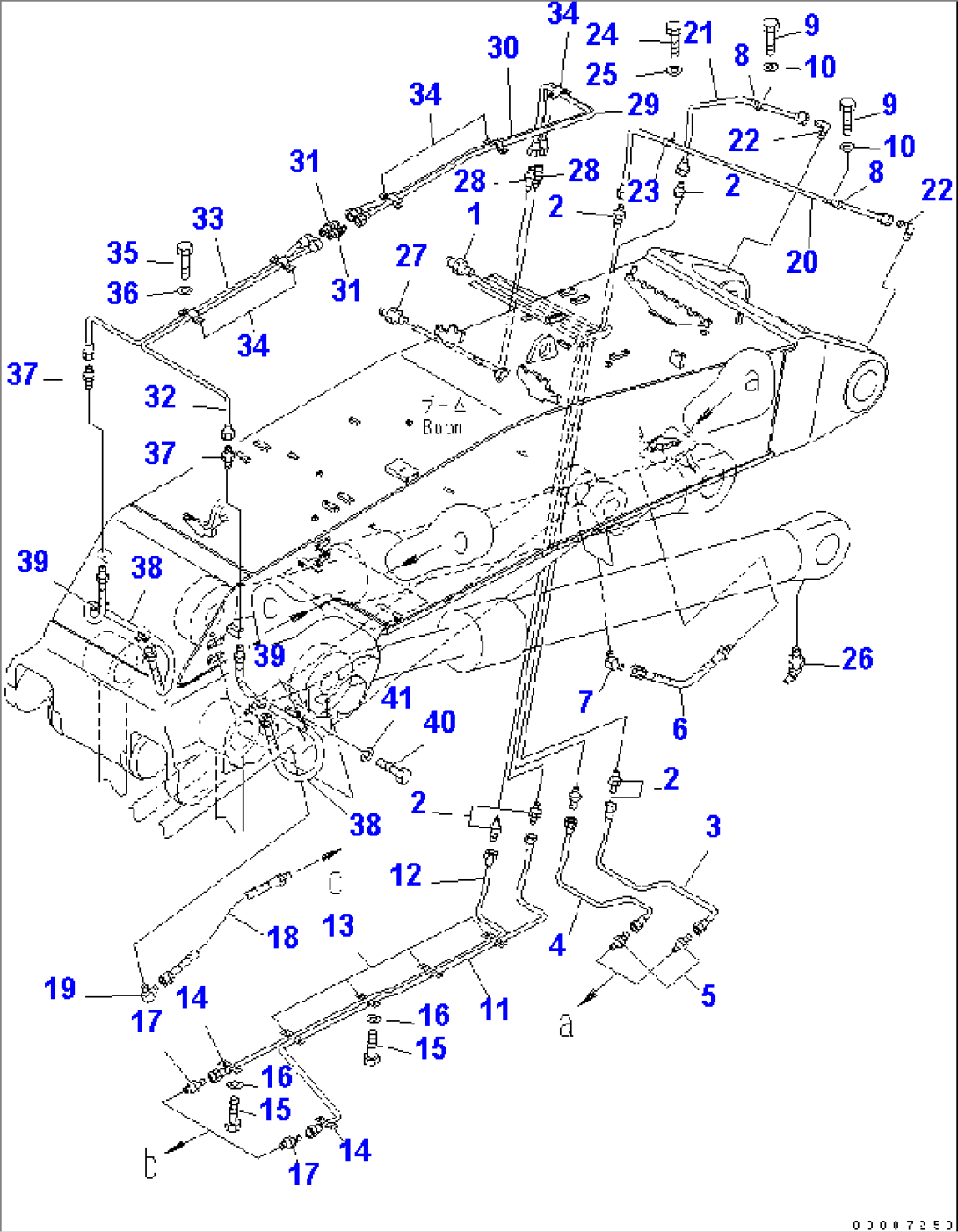 WORK EQUIPMENT (BOOM LUBRICATION) (FOR LOADER)(#35001-)