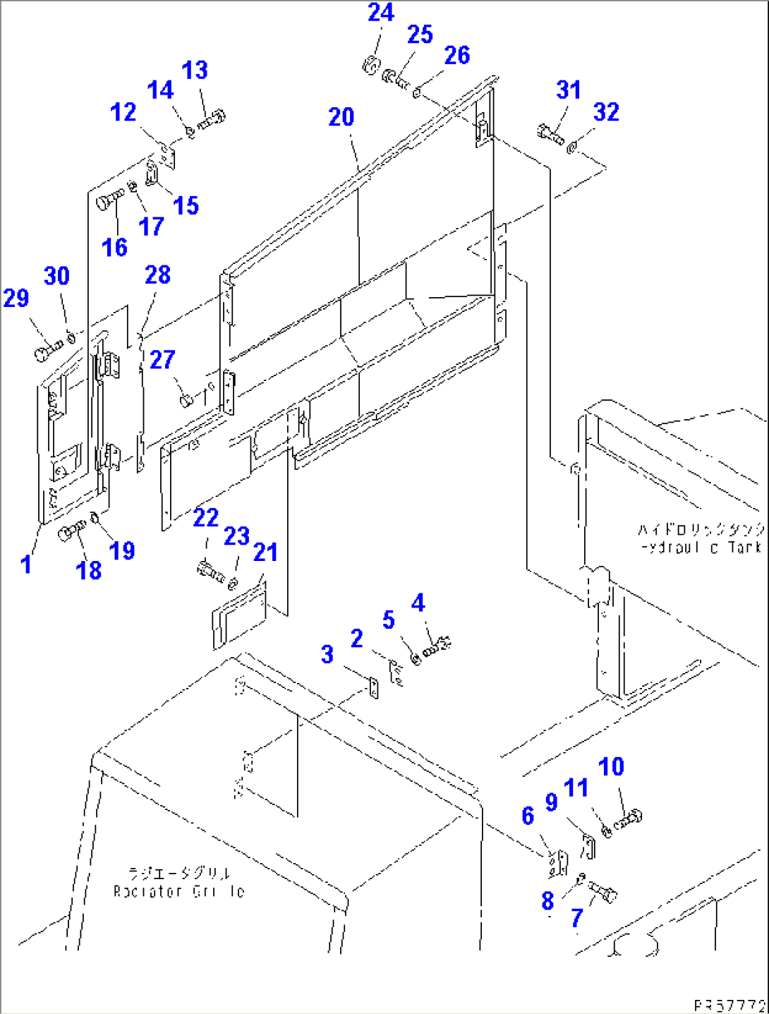 ENGINE SIDE PANEL (R.H.)(#11001-)