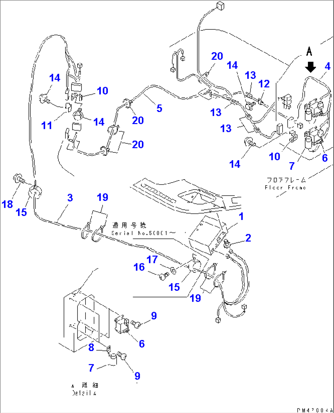 CAR HEATER RELATED PARTS (PUSH CONTROL TYPE) (5/5) (ELECTRICAL SYSTEM)(#50001-)