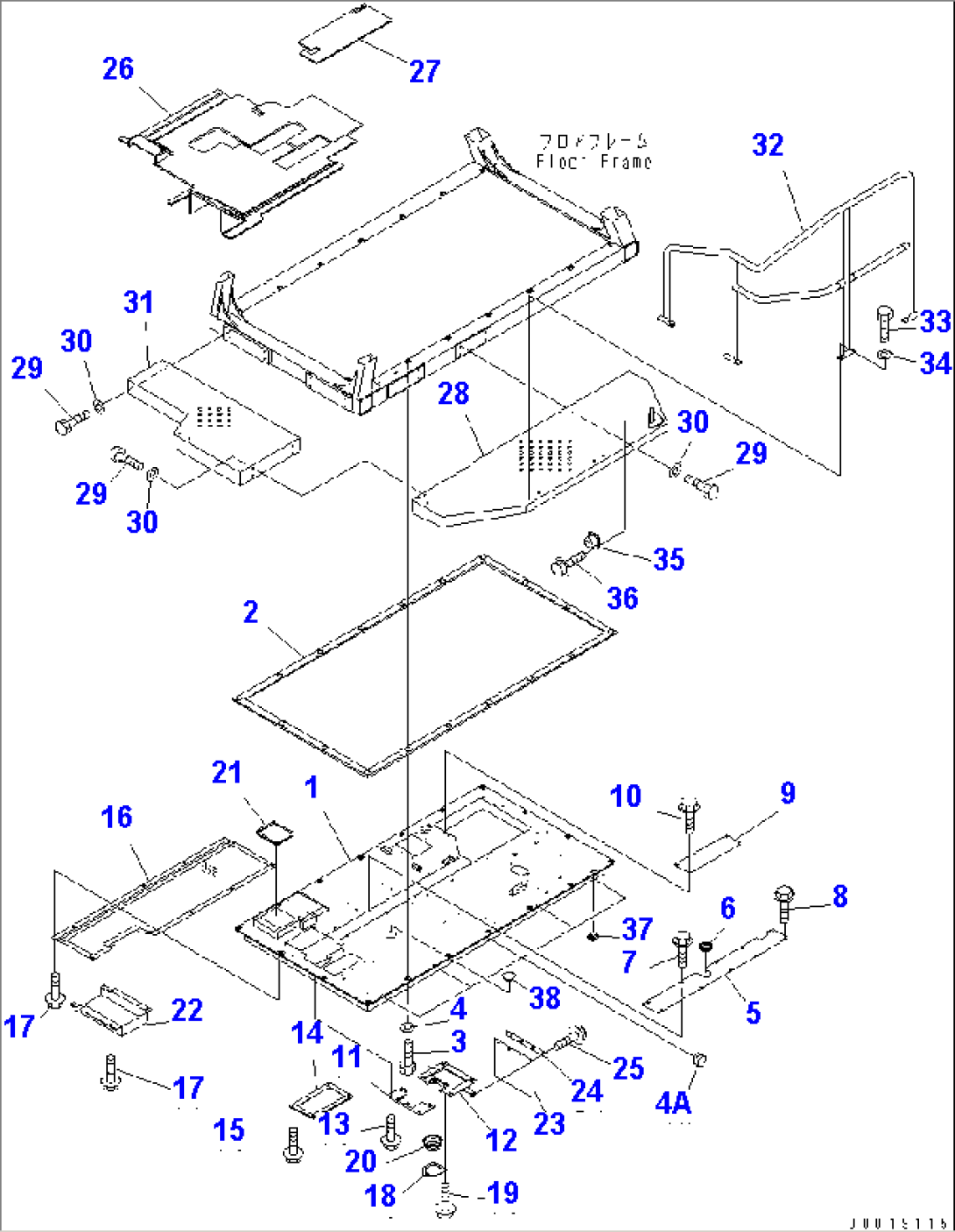 FLOOR (COVER) (FOR TACHOGRAPH)(#1201-1396)