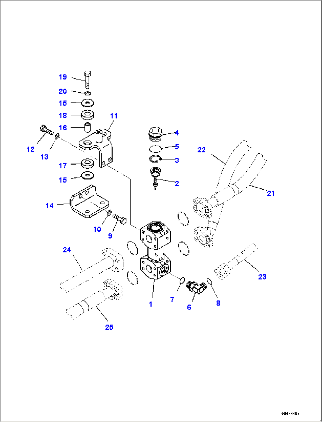 Hydraulic Piping, Bypass Valve Mounting (#75042-)