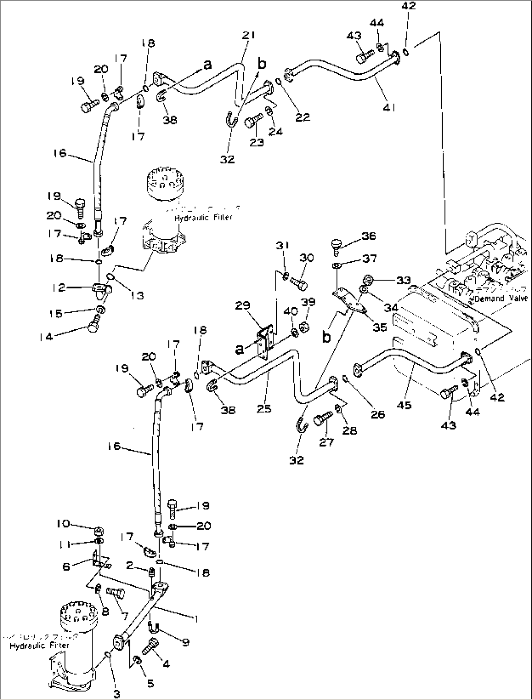 HYDRAULIC FILTER TO DEMAND VALVE PIPING