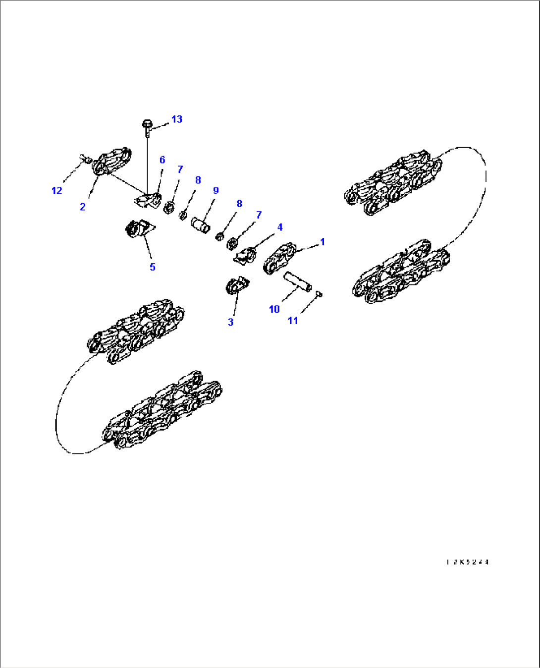 TRACK LINK (92 SET) (LUBRICATE TYPE) (FOR SWAMP) (SUPPLY PARTS)