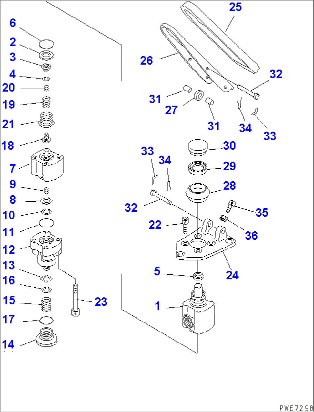 BRAKE CONTROL (TANDEM BRAKE VALVE INNER PARTS) (TIRE 2)(#52001-52018)