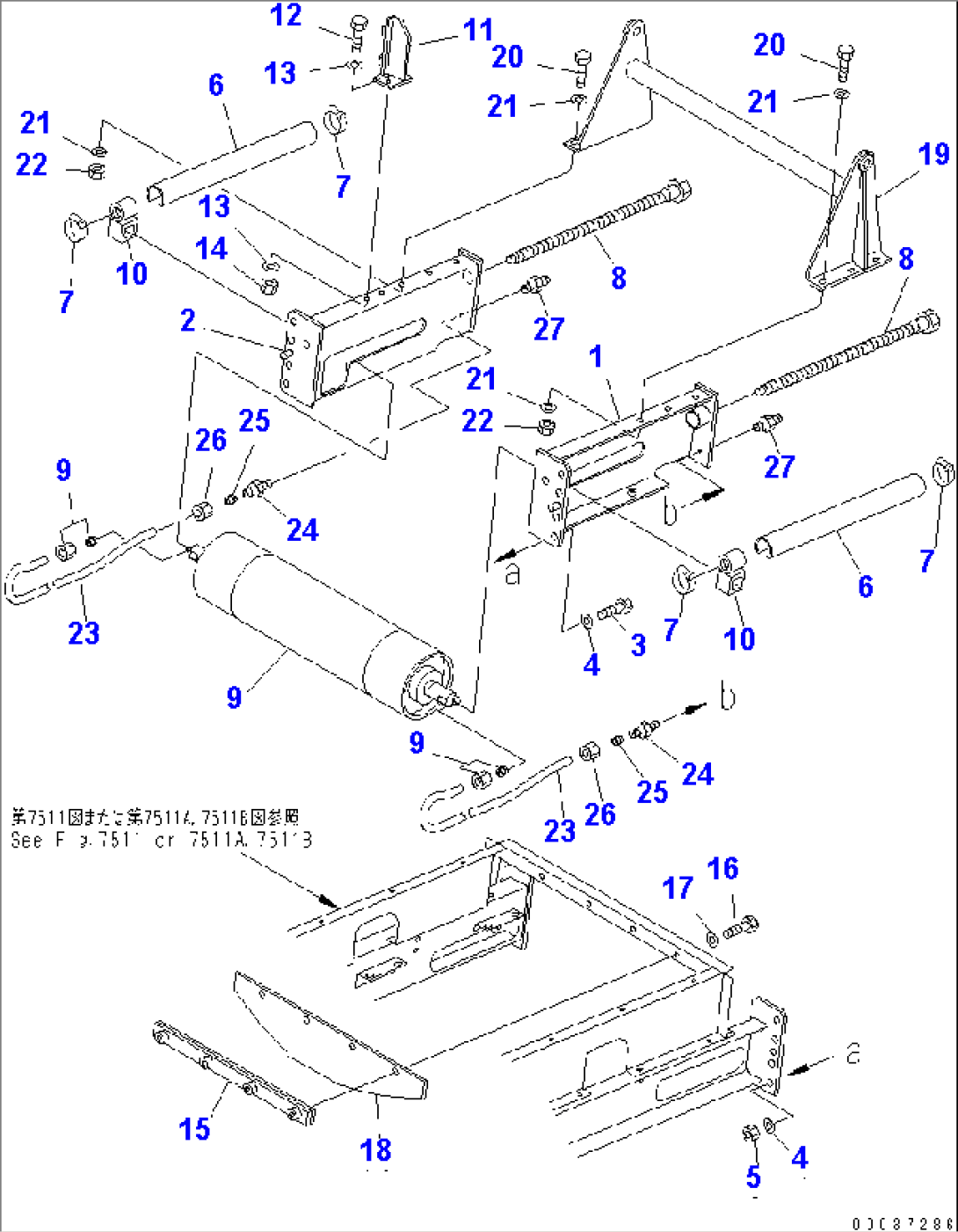 1ST CONVEYOR (6/8) (TAIL FRAME AND PULLEY)(#1001-1115)