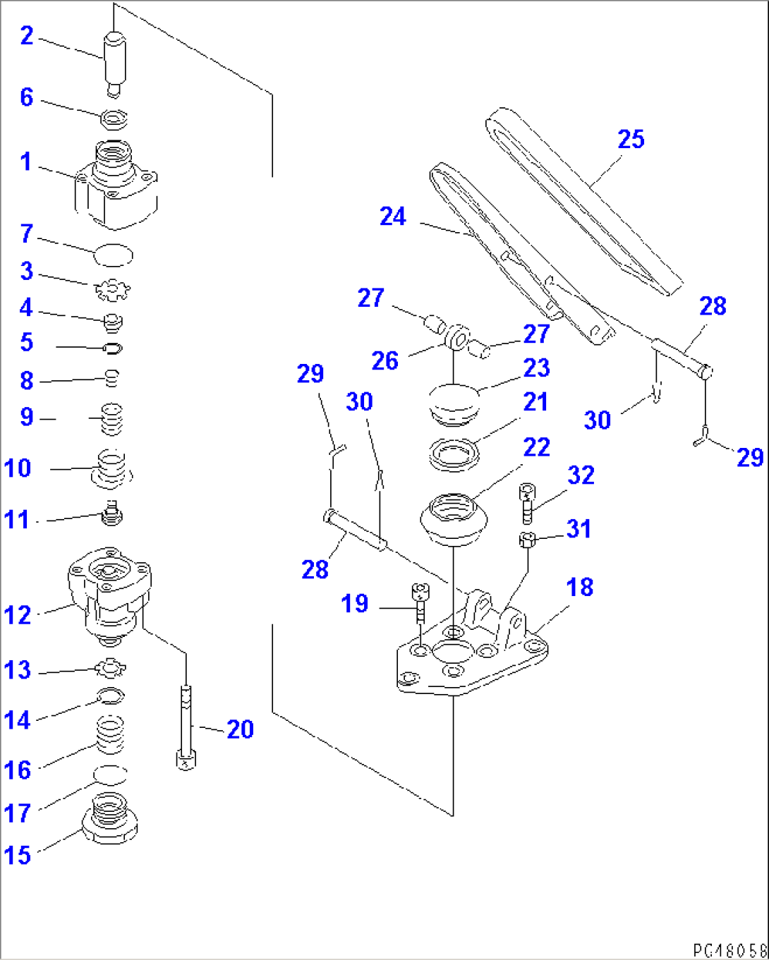 BRAKE VALVE (SINGLE TYPE)(#50001-)