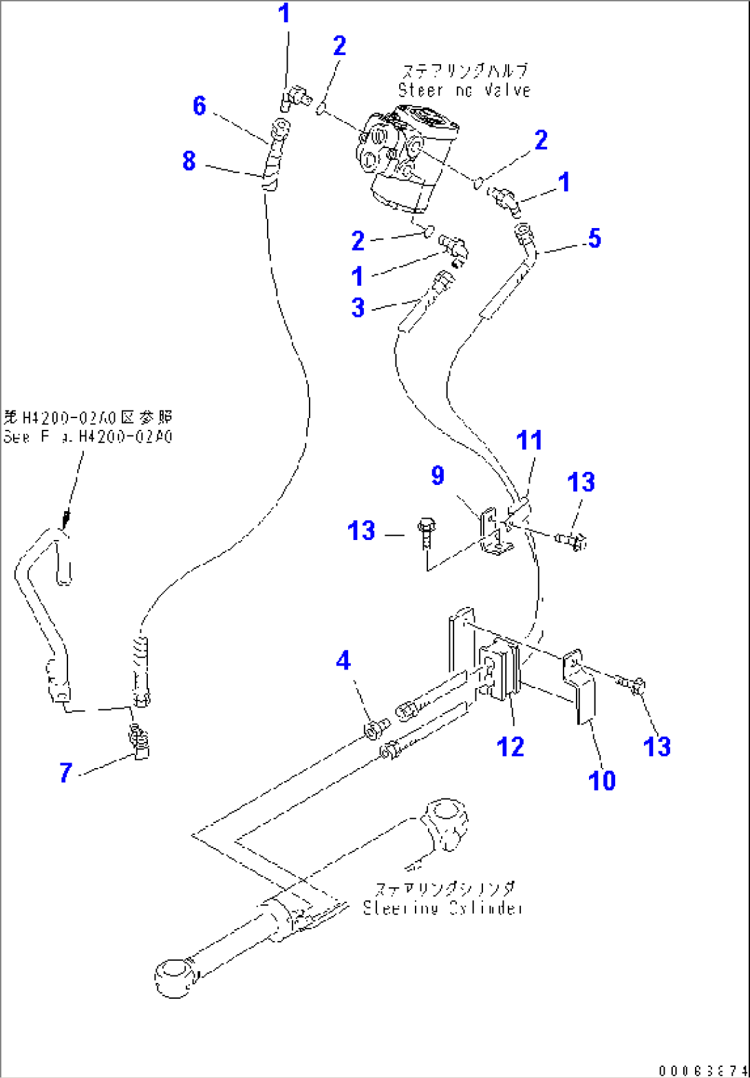HYDRAULIC PIPING (STEERING LINE)(#13801-16143)