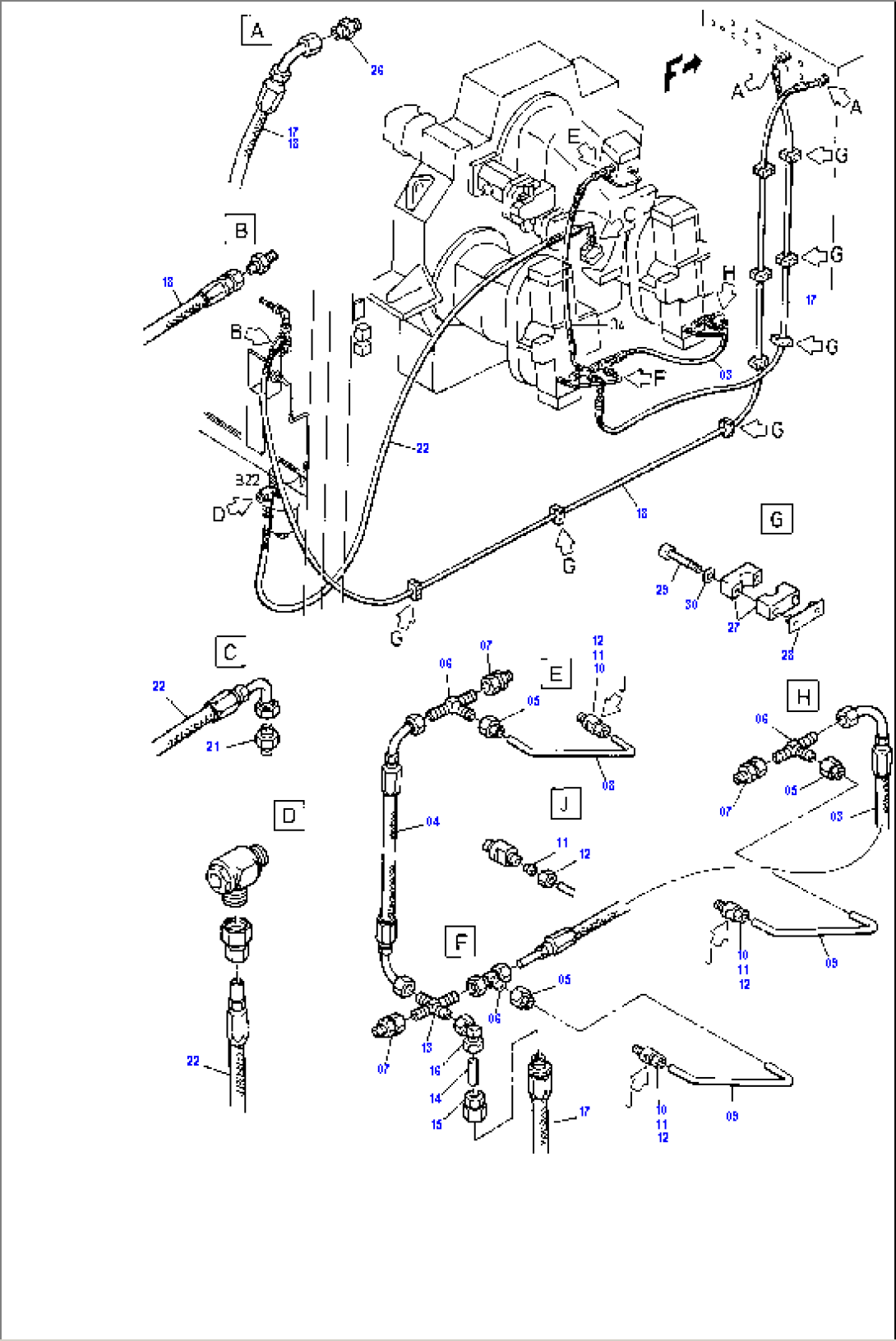 Pressure Line - Pilot Oil Pump and Load-Sensing