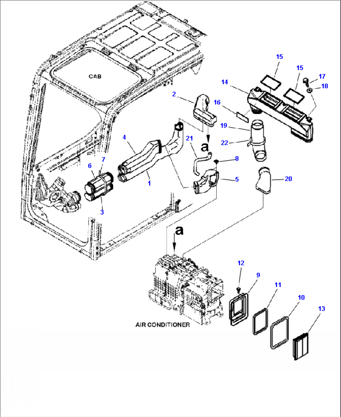 K1110-001036 CAB AIR DUCT AND FRESH AIR FILTER