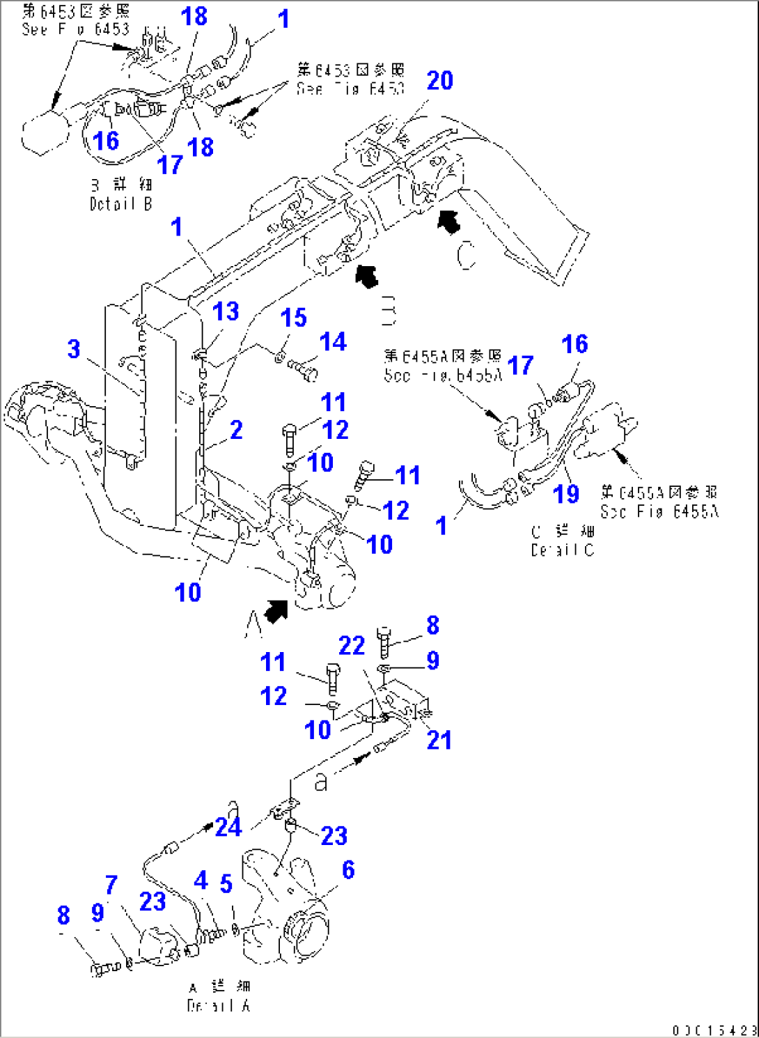 AUTO BLADE WIRING (FRONT LINE) (WITHOUT FOOT SWITCH)(#12001-)