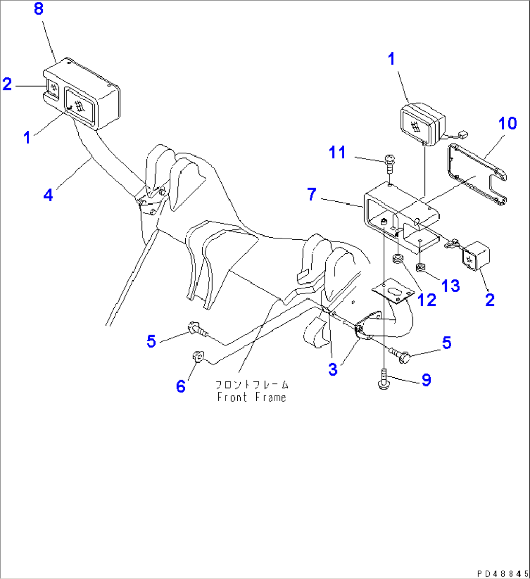 ELECTRICAL SYSTEM (FRONT LAMP) (SNOW REMOVING SPEC.)(#60001-)