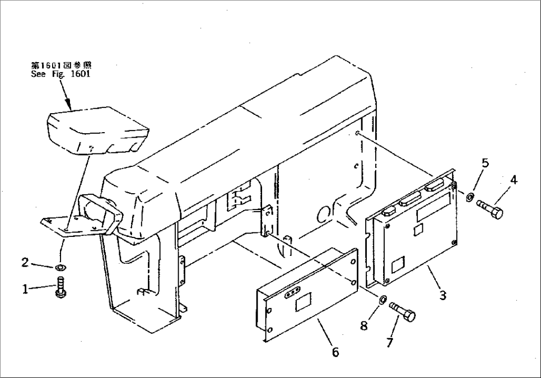 MONITOR PANEL AND CONTROLLER (FOR LONG LEVER CONTROL) (#57469-57492¤58019-)