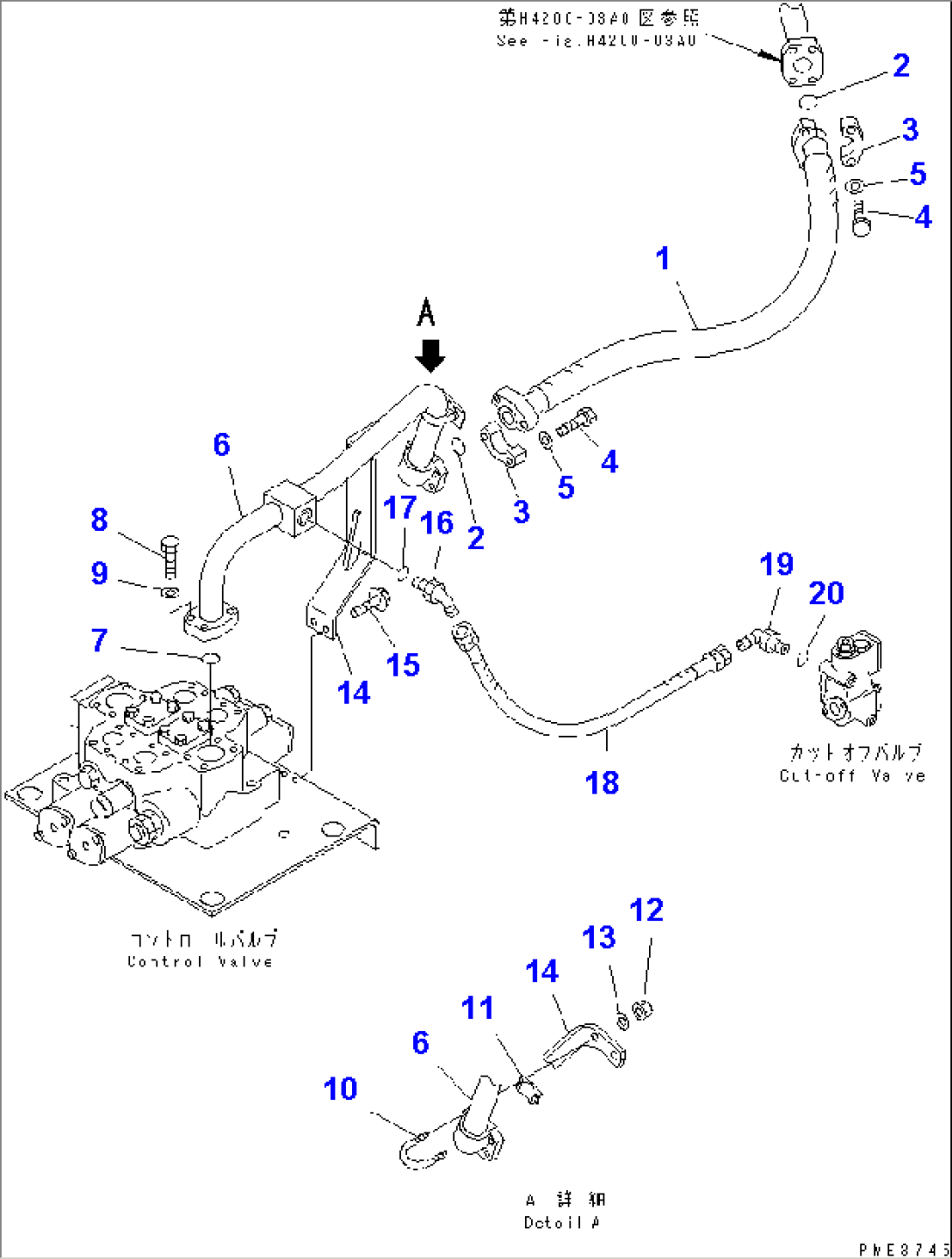 HYDRAULIC LINE (LOADER PUMP TO CONTROL VALVE¤ 2/2)
