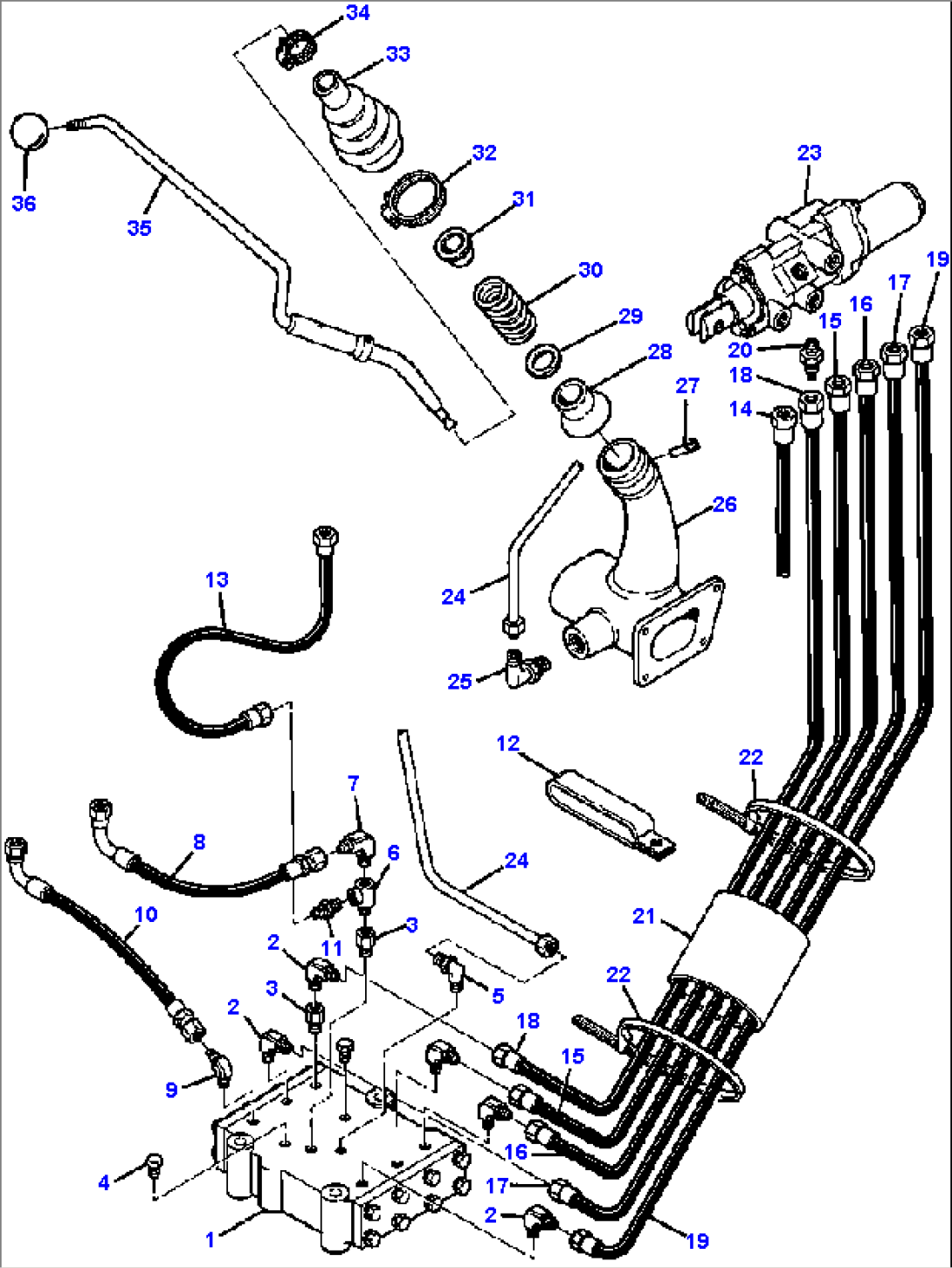 TRANSMISSION CONTROLS PIPING AND RELATED PARTS