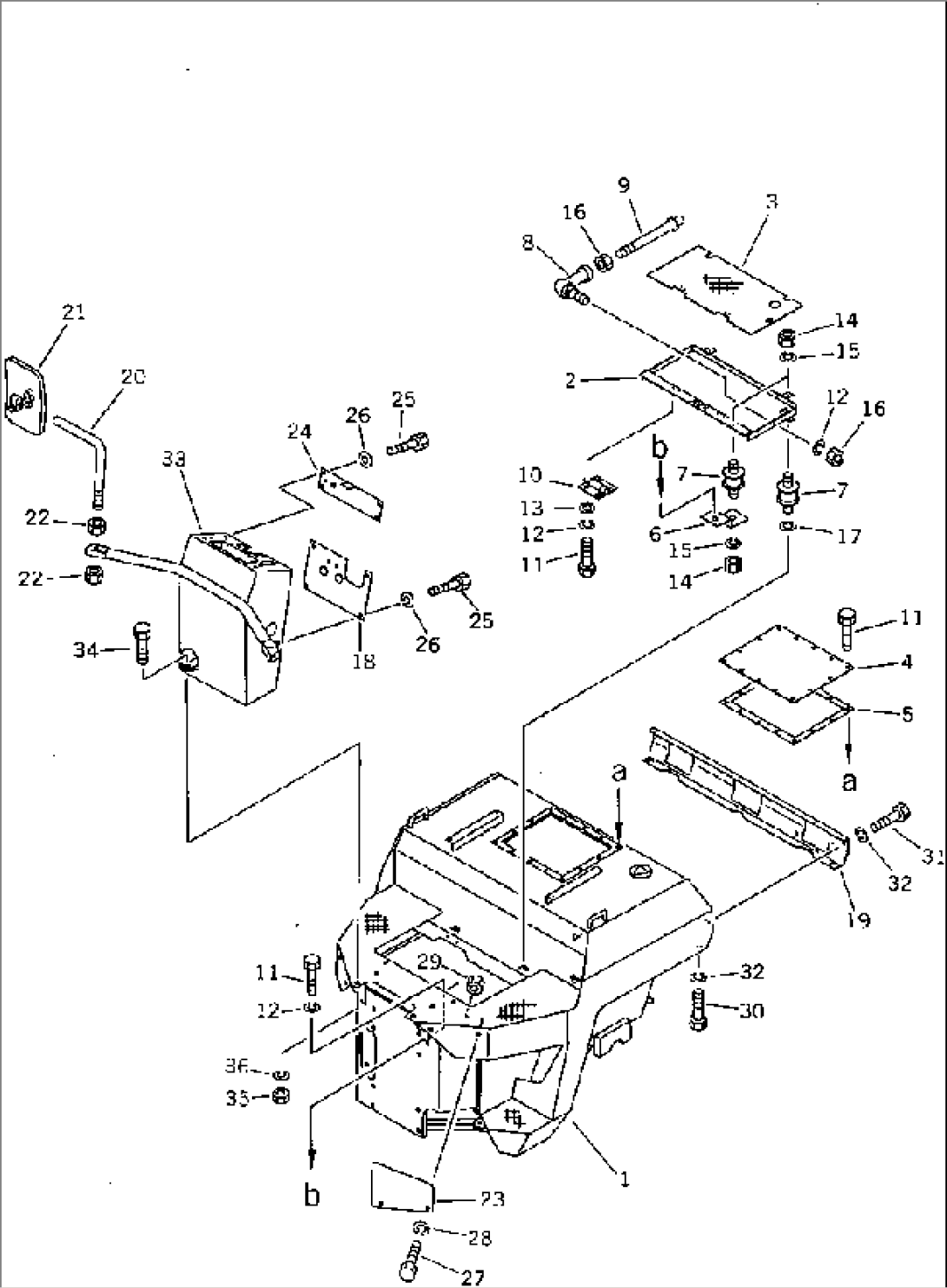 REAR FRAME AND DASHBOARD¤ FLOOR PLATE(#2701-)