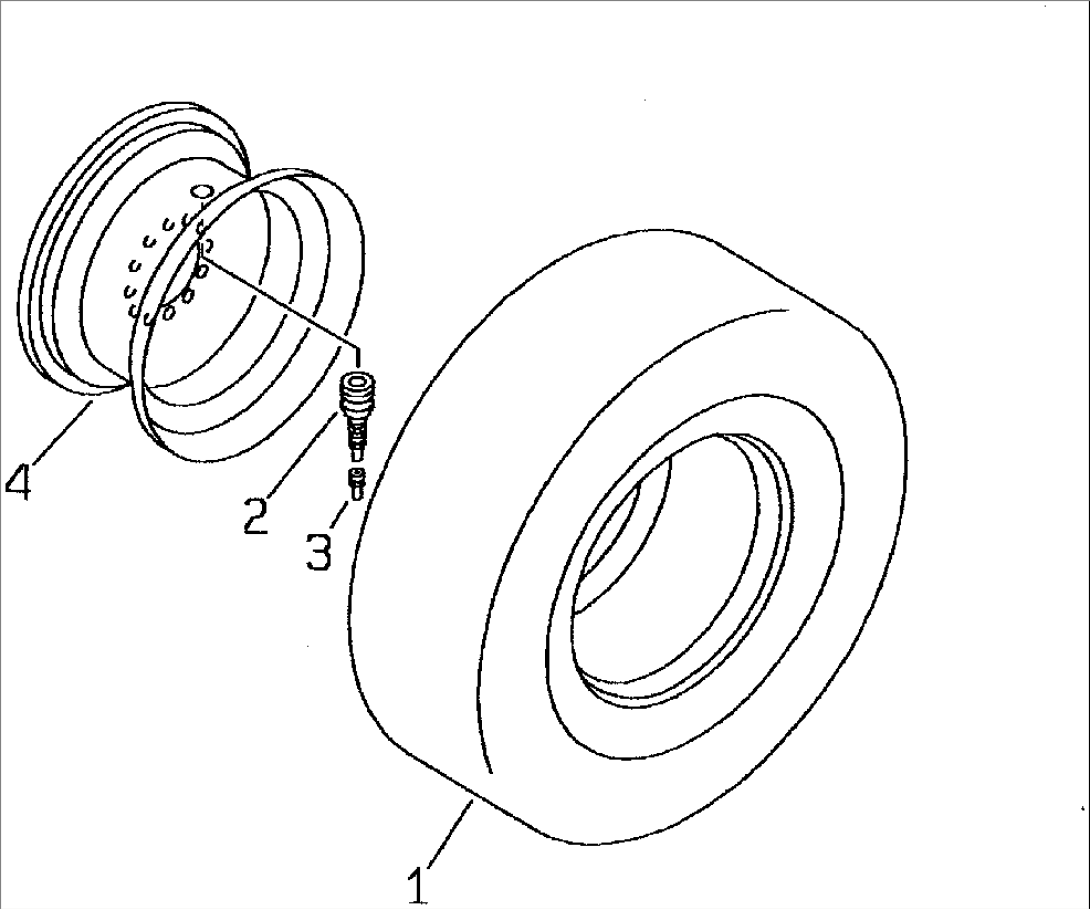 1-PIECE WHEEL AND TUBELESS TIRE(#50001-)