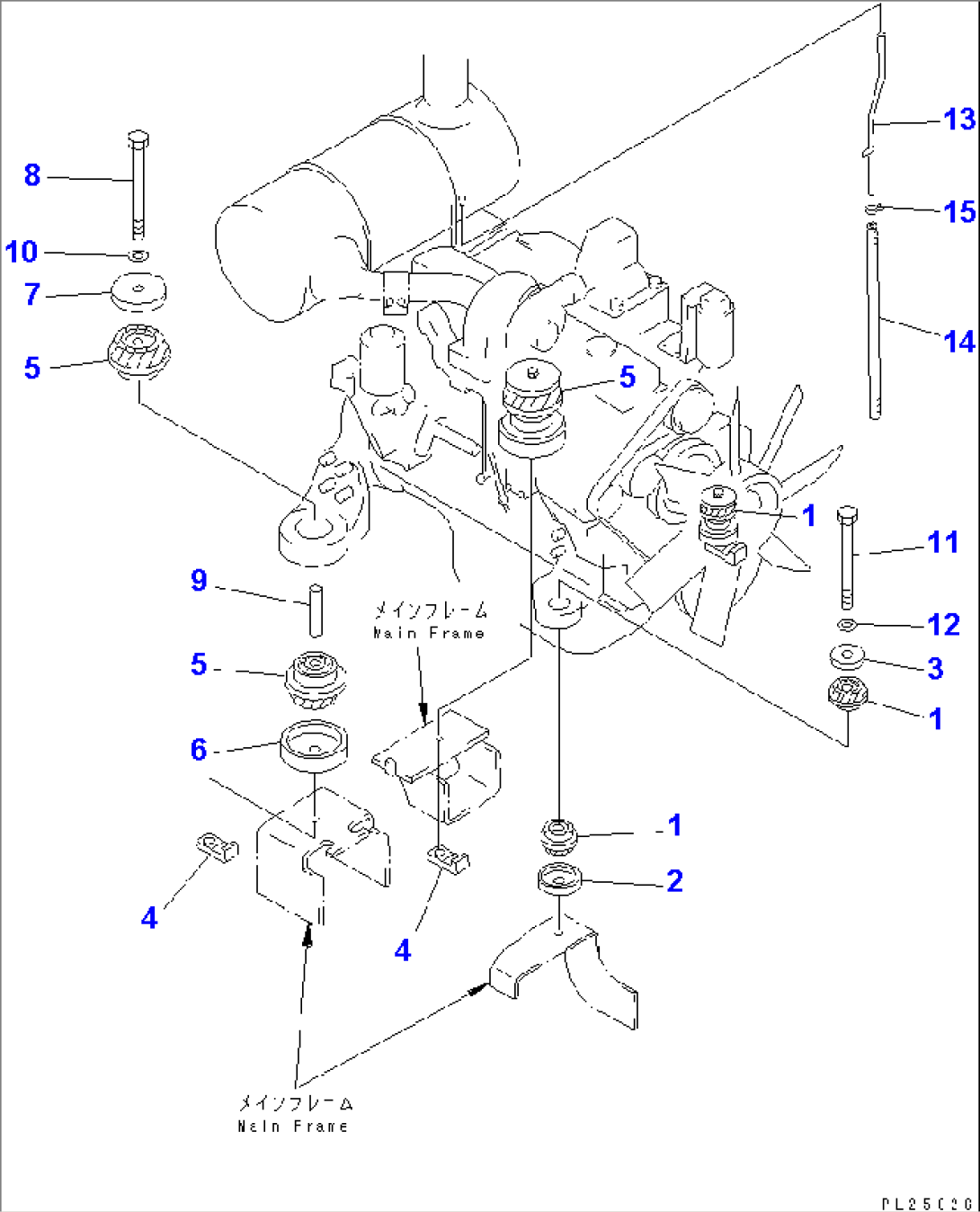 ENGINE MOUNTING PARTS(#1101-)