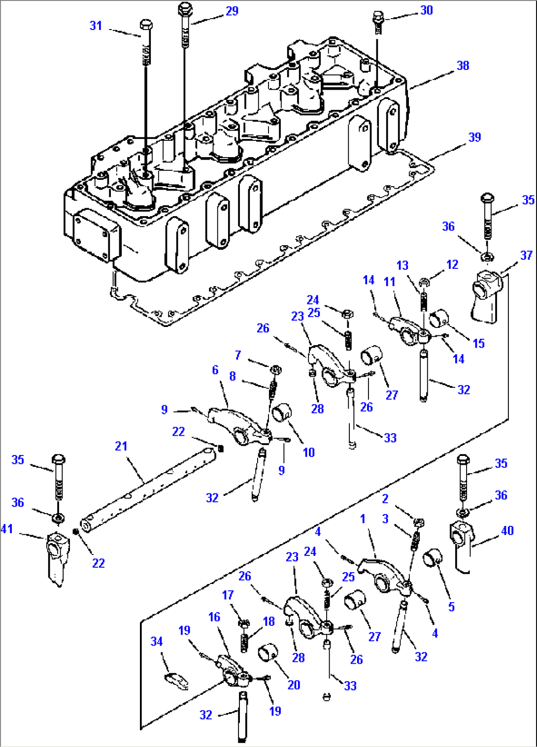 ROCKER LEVERS AND HOUSING ESN 34698030 AND UP