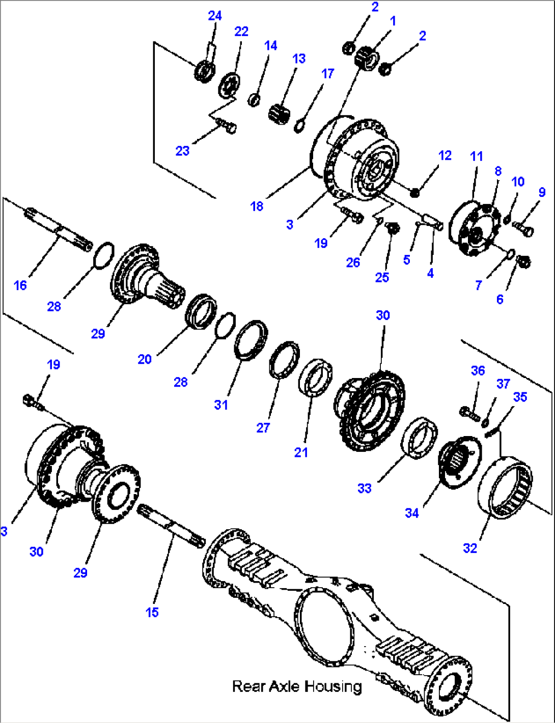 FIG. F3560-04A0 REAR AXLE - FINAL DRIVE