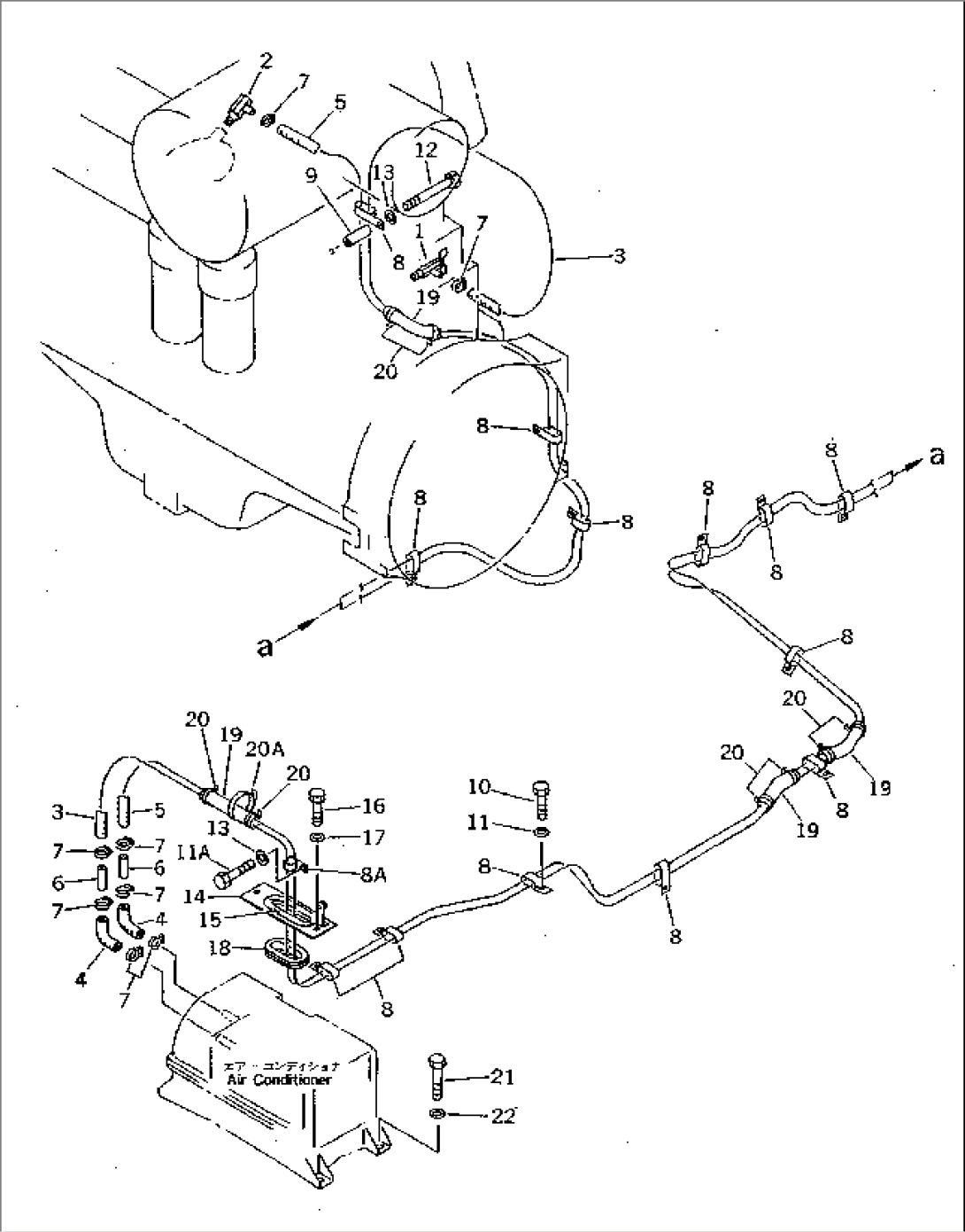 AIR CONDITIONER (HEATER PIPING) (FOR LO CAB)