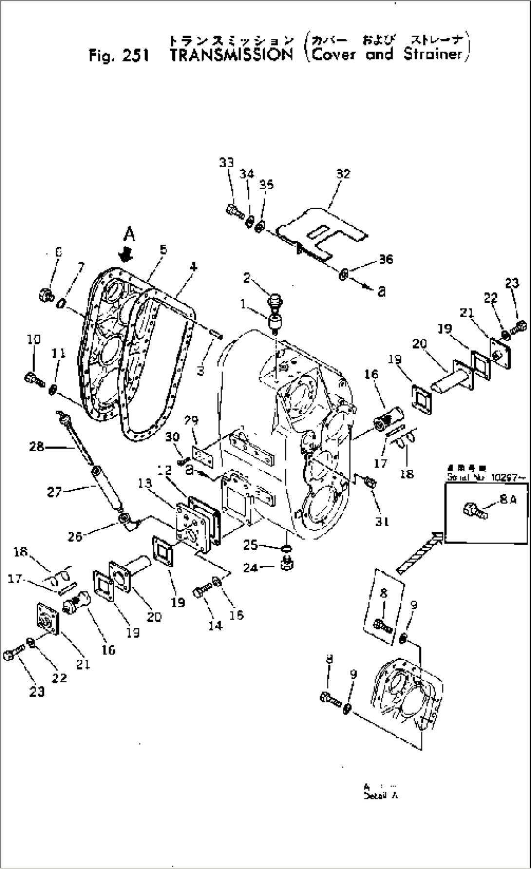 TRANSMISSION (COVER AND STRAINER)