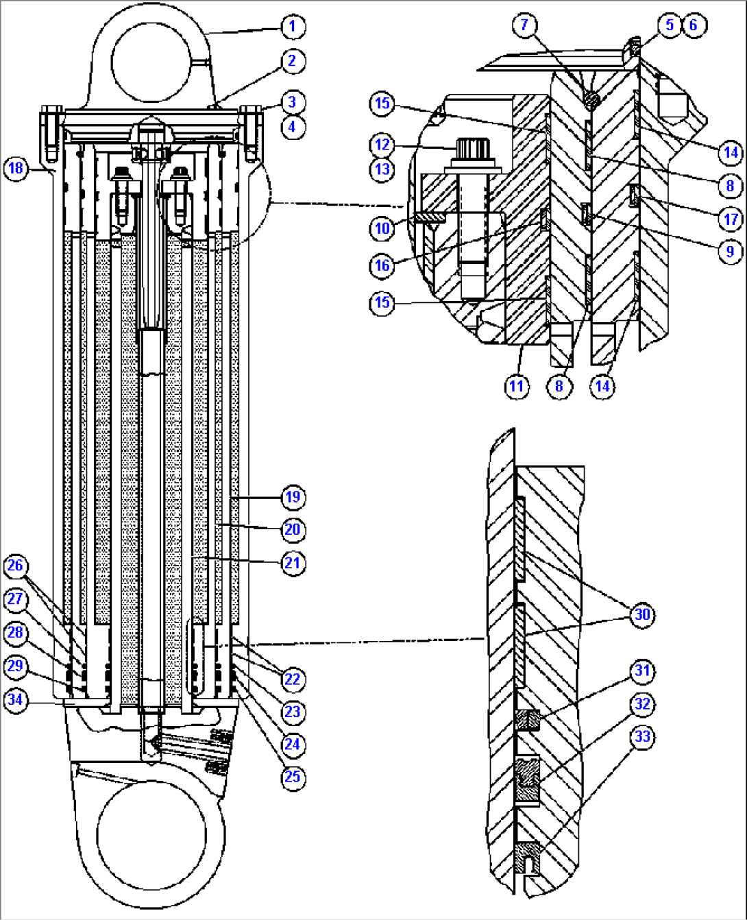 HOIST CYLINDER ASSEMBLY (EK7086)
